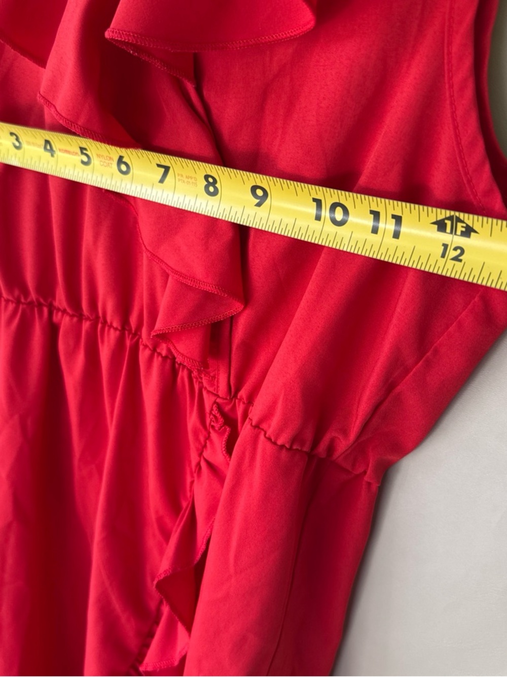 SHEIN Red Ruffle Wrap Mini Dress - Picture 6 of 6